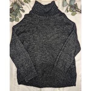 H&M Chunky Turtleneck in Heathered Gray